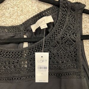 NWT | Loft Lace Top Swing Tank Dress | Size: XL | Black
